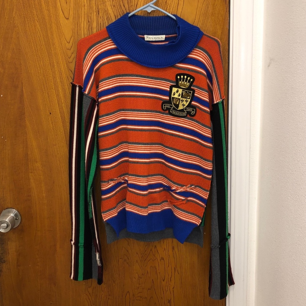 JW ANDERSON DECONSTRUCTED STRIPED SWEATER